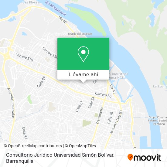 Mapa de Consultorio Jurídico Universidad Simón Bolívar