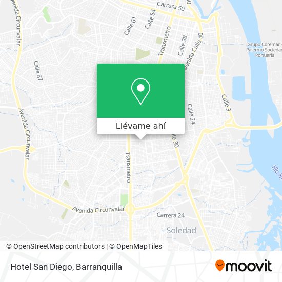 Mapa de Hotel San Diego