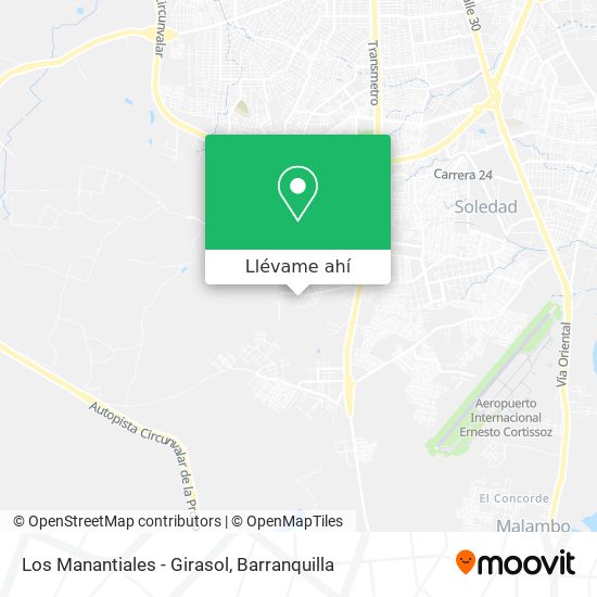 Mapa de Los Manantiales - Girasol