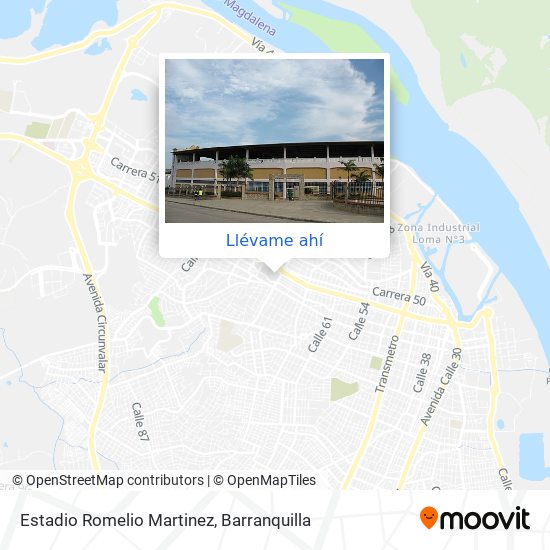 Mapa de Estadio Romelio Martinez