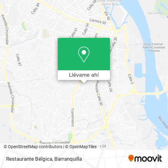 Mapa de Restaurante Bélgica