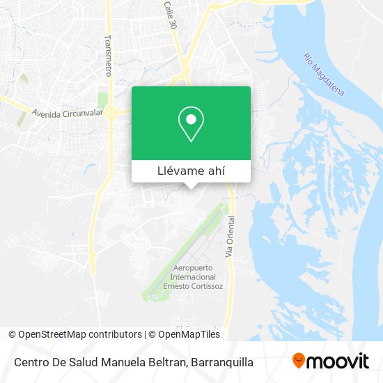 Mapa de Centro De Salud Manuela Beltran