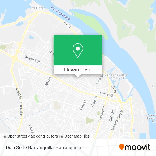 Mapa de Dian Sede Barranquilla