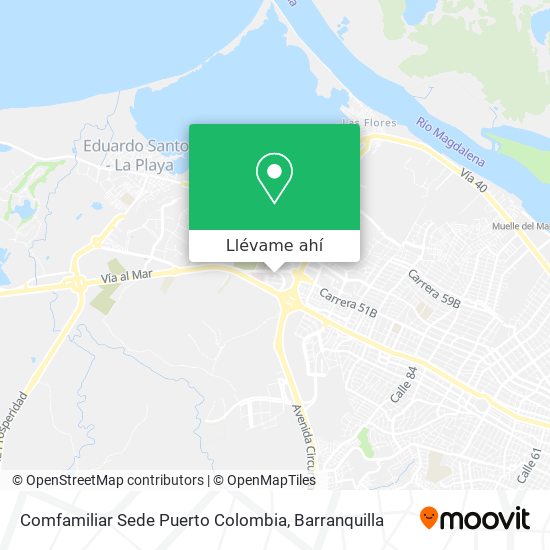 Mapa de Comfamiliar Sede Puerto Colombia