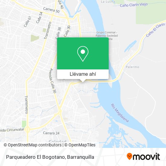Mapa de Parqueadero El Bogotano