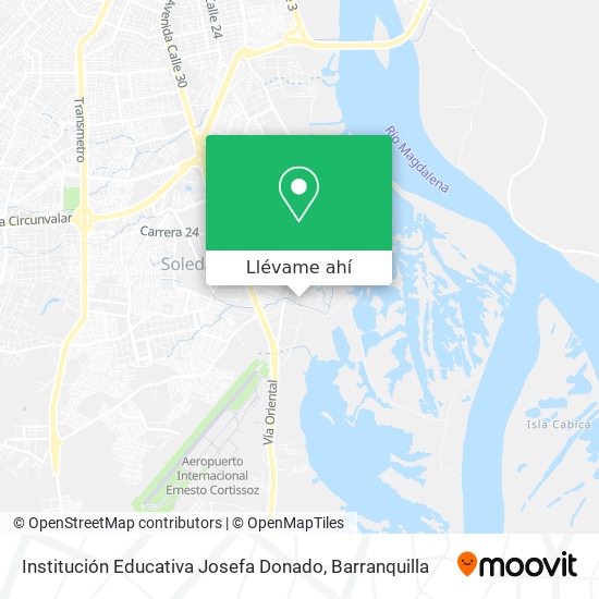 Mapa de Institución Educativa Josefa Donado