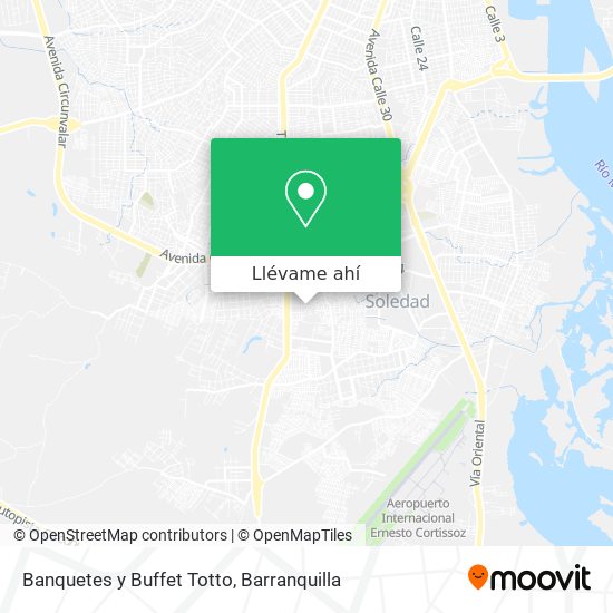 Mapa de Banquetes y Buffet Totto