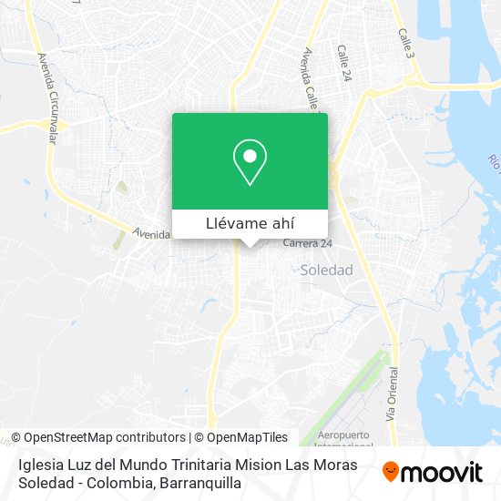 Mapa de Iglesia Luz del Mundo Trinitaria Mision Las Moras Soledad - Colombia