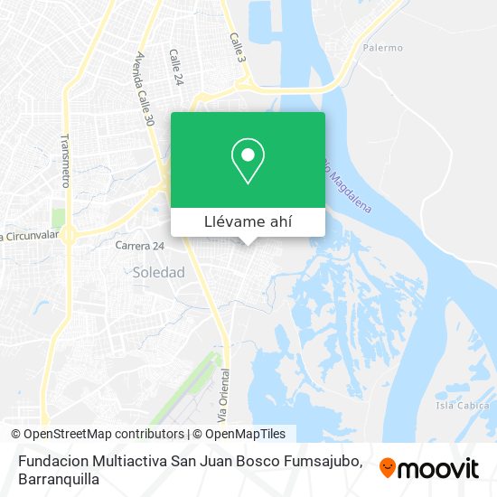 Mapa de Fundacion Multiactiva San Juan Bosco Fumsajubo