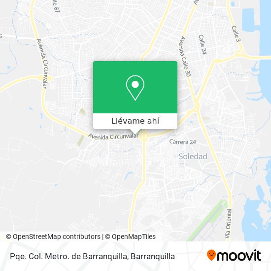 Mapa de Pqe. Col. Metro. de Barranquilla