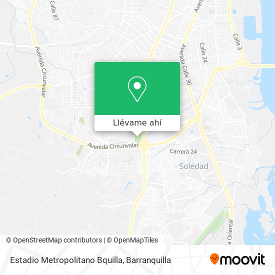 Mapa de Estadio Metropolitano Bquilla
