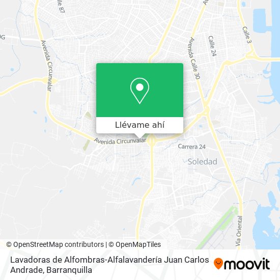 Mapa de Lavadoras de Alfombras-Alfalavandería Juan Carlos Andrade