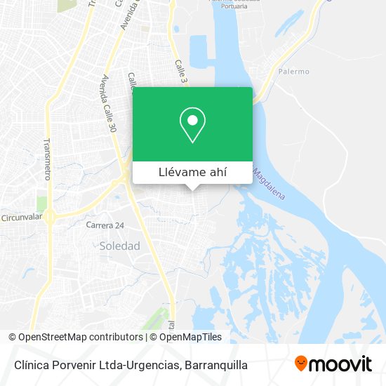 Mapa de Clínica Porvenir Ltda-Urgencias