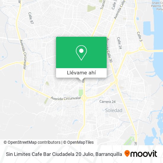Mapa de Sin Limites Cafe Bar Ciudadela 20 Julio