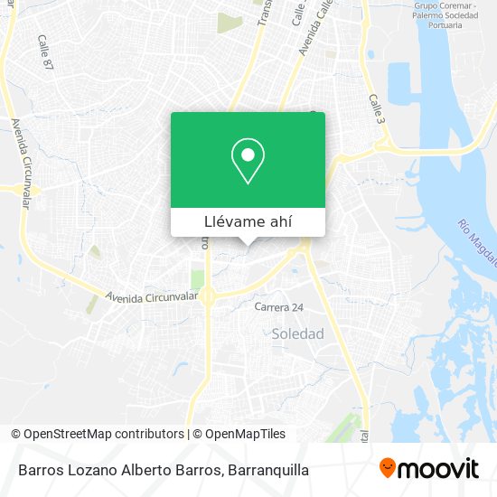 Mapa de Barros Lozano Alberto Barros
