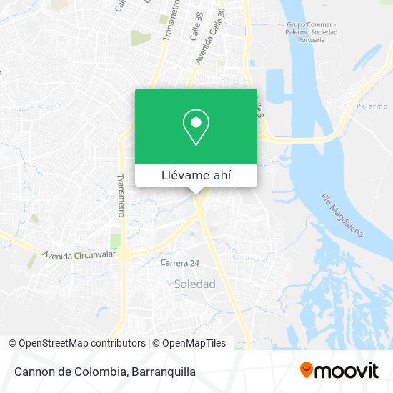 Mapa de Cannon de Colombia