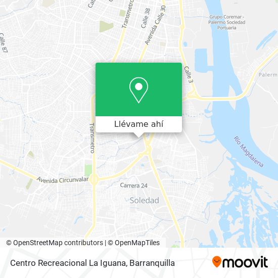 Mapa de Centro Recreacional La Iguana