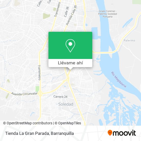 Mapa de Tienda La Gran Parada