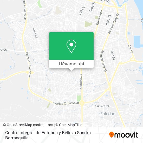 Mapa de Centro Integral de Estetica y Belleza Sandra