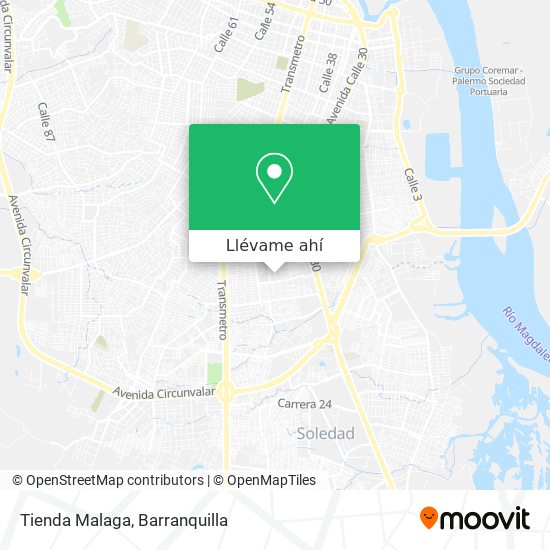 Mapa de Tienda Malaga