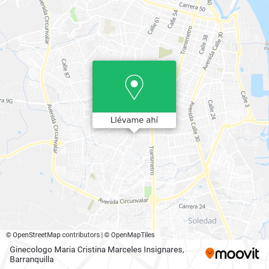 Mapa de Ginecologo Maria Cristina Marceles Insignares