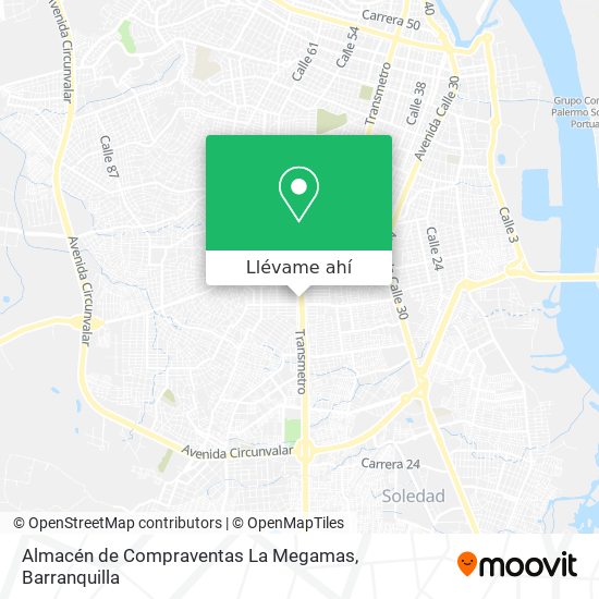 Mapa de Almacén de Compraventas La Megamas