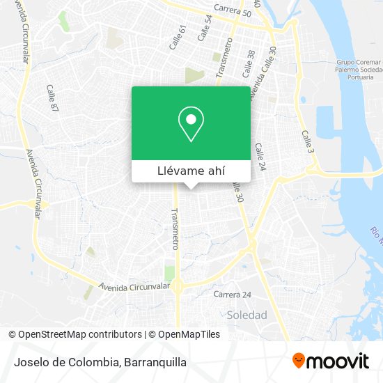 Mapa de Joselo de Colombia