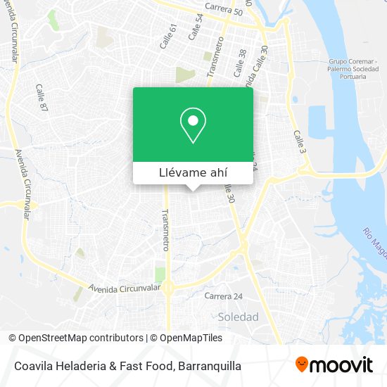 Mapa de Coavila Heladeria & Fast Food
