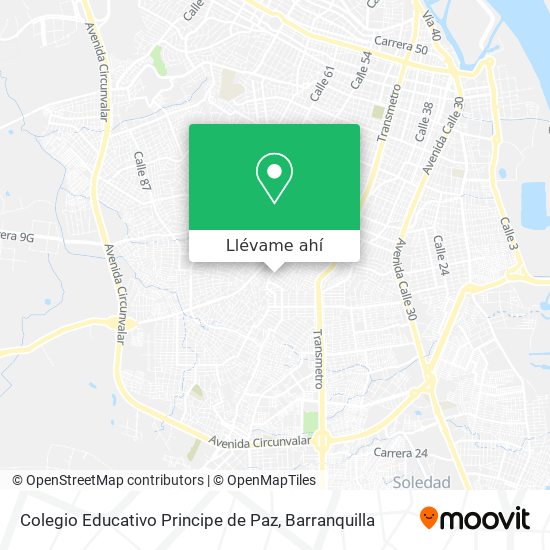 Mapa de Colegio Educativo Principe de Paz