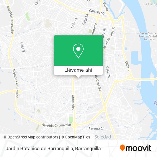 Mapa de Jardín Botánico de Barranquilla