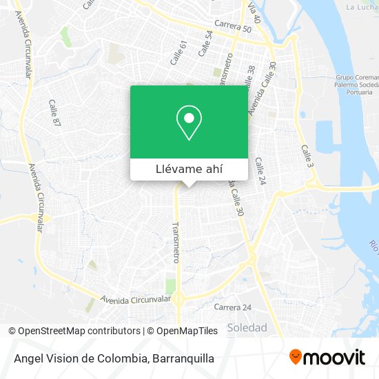 Mapa de Angel Vision de Colombia