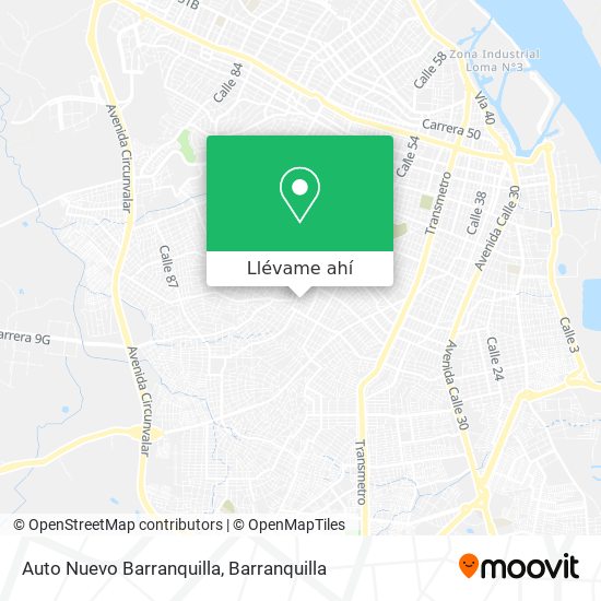 Mapa de Auto Nuevo Barranquilla