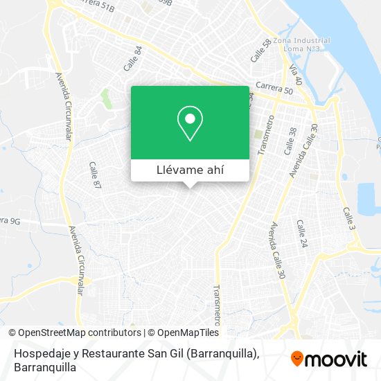 Mapa de Hospedaje y Restaurante San Gil (Barranquilla)