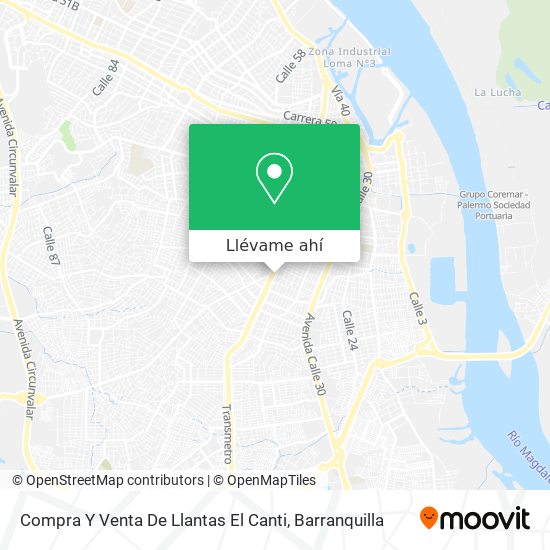 Mapa de Compra Y Venta De Llantas El Canti