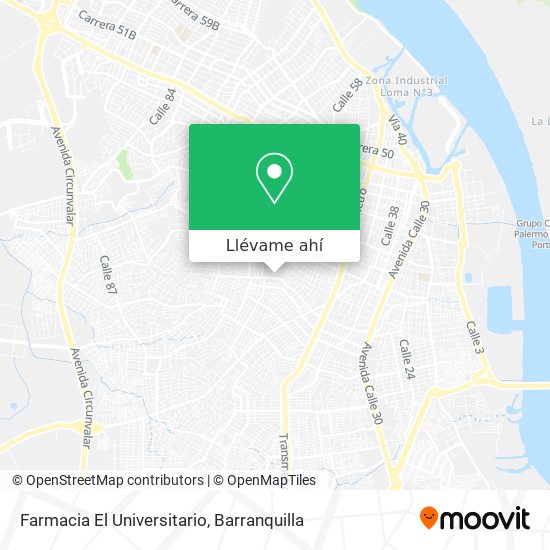 Mapa de Farmacia El Universitario