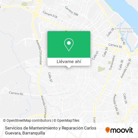 Mapa de Servicios de Mantenimiento y Reparación Carlos Guevara