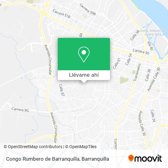 Mapa de Congo Rumbero de Barranquilla