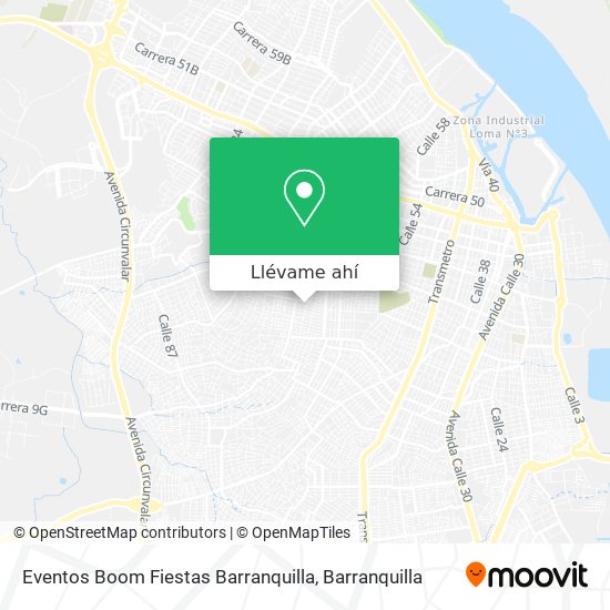 Mapa de Eventos Boom Fiestas Barranquilla