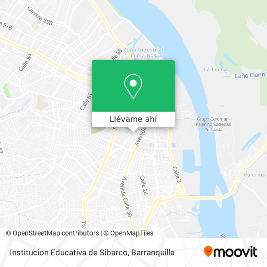 Mapa de Institucion Educativa de Sibarco