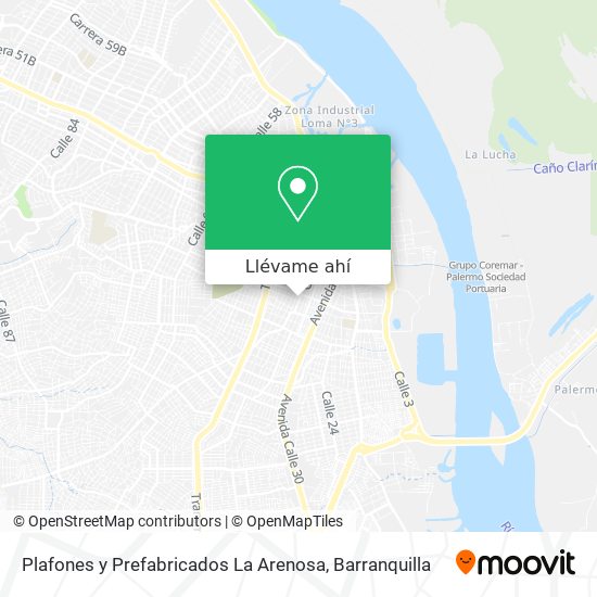 Mapa de Plafones y Prefabricados La Arenosa
