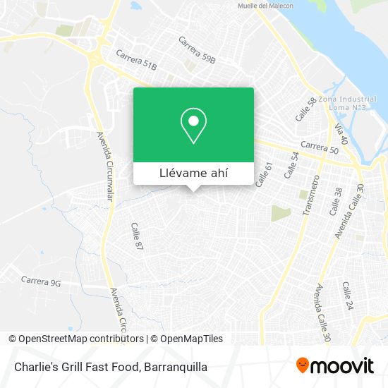Mapa de Charlie's Grill Fast Food