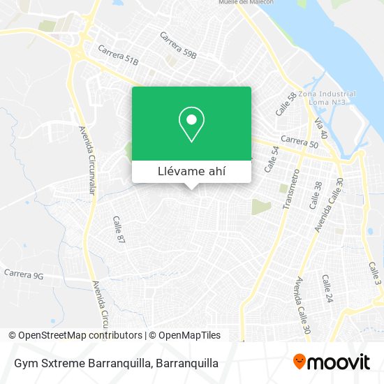 Mapa de Gym Sxtreme Barranquilla