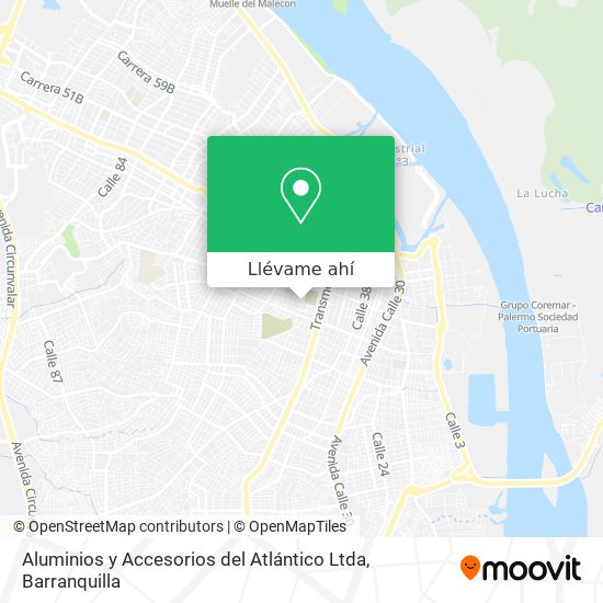 Mapa de Aluminios y Accesorios del Atlántico Ltda