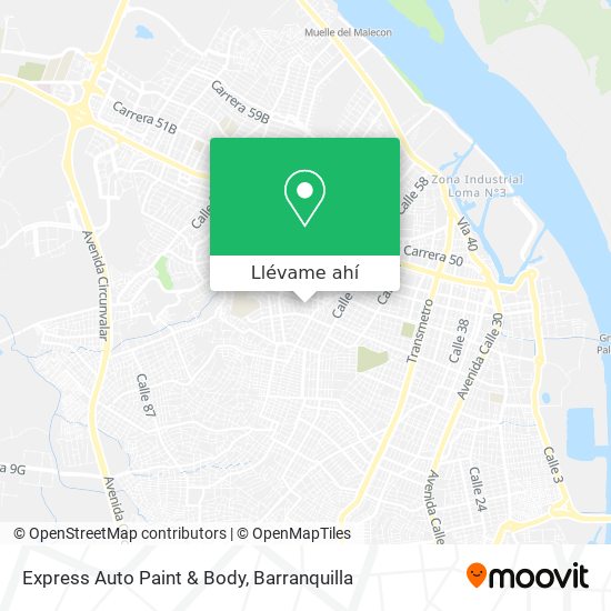 Mapa de Express Auto Paint & Body