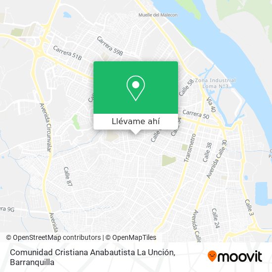 Mapa de Comunidad Cristiana Anabautista La Unción