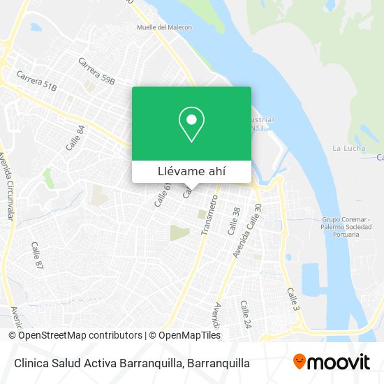 Mapa de Clinica Salud Activa Barranquilla