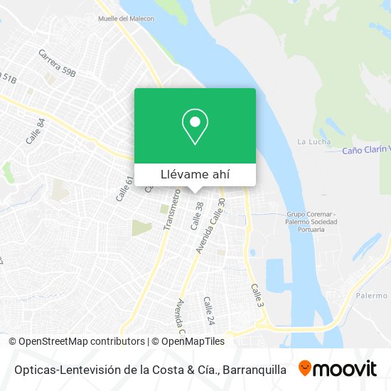 Mapa de Opticas-Lentevisión de la Costa & Cía.