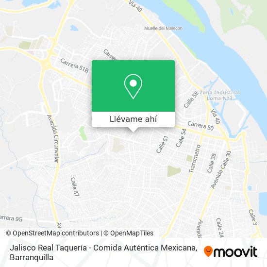 Mapa de Jalisco Real Taquería - Comida Auténtica Mexicana