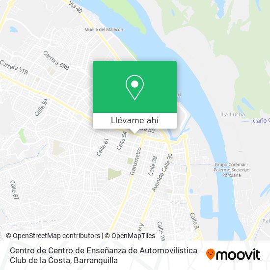 Mapa de Centro de Centro de Enseñanza de Automovilística Club de la Costa