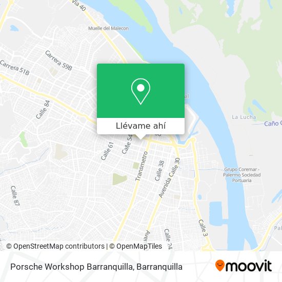 Mapa de Porsche Workshop Barranquilla